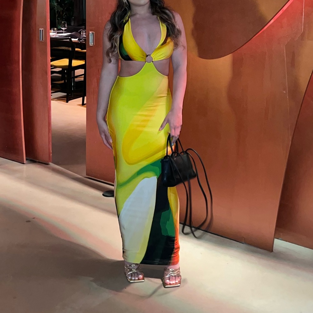 cut out maxi dress